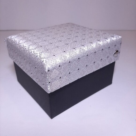 NEW 3-Pc Boxed Gift Tie Set Coordinated Print Cuff Links Hankerchief Hand Sewn - Picture 4 of 7